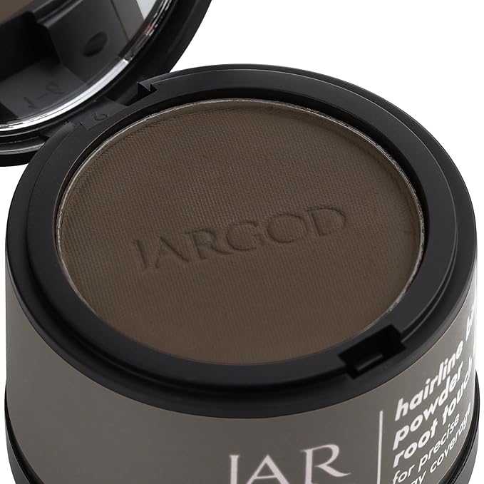 Hairline Root Touch-Up Powder for Instant Gray Coverage and Temporary Hair Color for Roots and Highlights for Women & Men (0.14 Ounce (Pack of 2), Dark Brown)