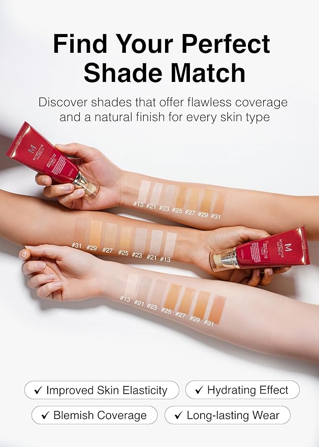 MISSHA M Perfect Cover BB Cream No.13 Bright Beige - Fair with Cool Undertone SPF 42 PA +++ 1.69 Fl Oz - Tinted Moisturizer with SPF