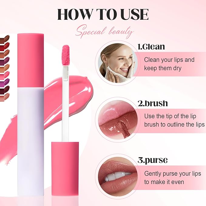 Lips Staining Lip Oil, 2025 Upgrade Lips Staining Long-Lasting Moisturizing Lip Oil Both an Oil and a Stain, Dynamic Finish Lip Tint Lips Oil Glossy Creamy Texture for Girl and Women (FIG)