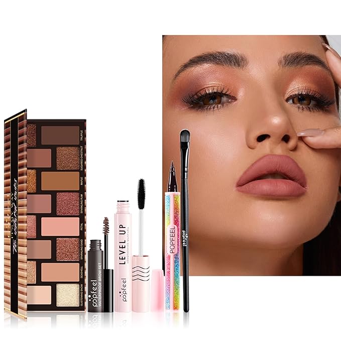 FantasyDay Makeup Set Travel Makeup Kit, Include Eyeshadow Palette, Powder, Lipstick, Lip Gloss, Eyeliner, Mascara Concealer Etc Comestic Essential Starter Makeup Gift Set for Women #3
