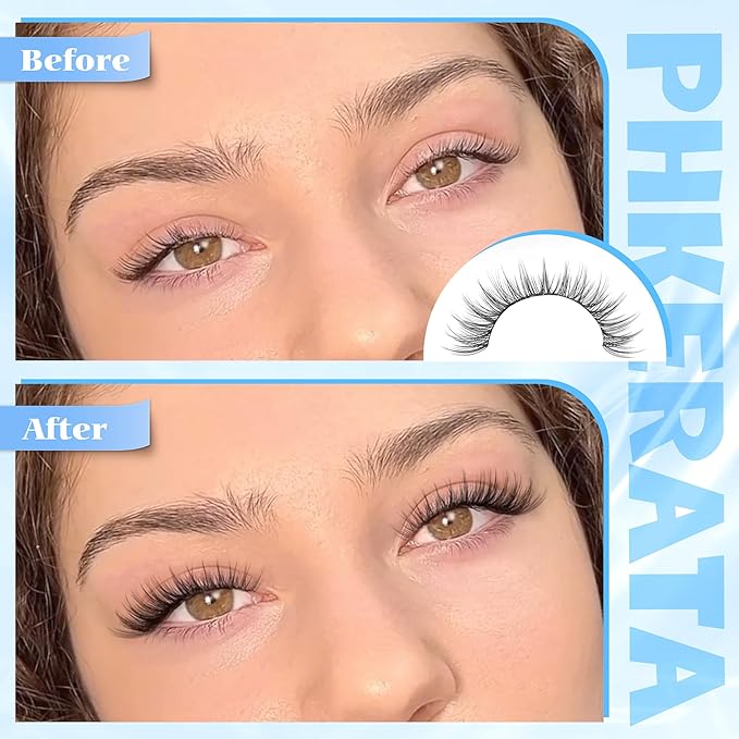 14mm Natural Cluster Lashes Wispy Eyelash Clusters DIY Individual Lashes C Curvature Eyelash Extensions for Daily Wear with Soft Lash Band