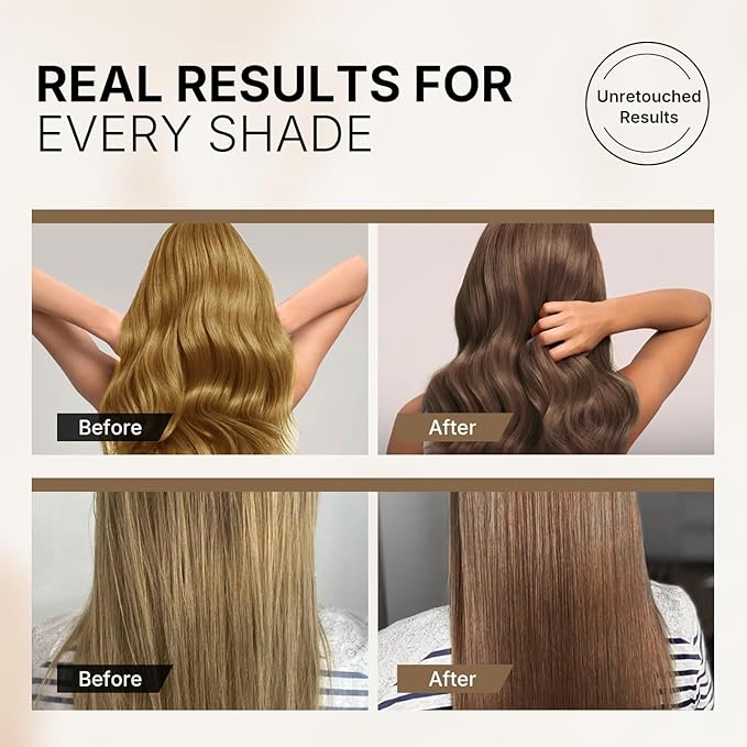 Karseell Hair Color Depositing Conditioner, Brown Hair Mask for Colored and Bleached Hair, Professional Refreshes Brown Color & Tone 500mL 16.9 fl oz