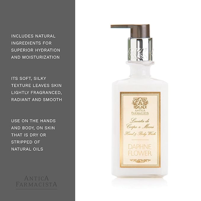 Antica Farmacista Body Moisturizer - Scented Moisturizing Lotion with Aloe Vera, Green Tea & Sweet Almond Oil - Luxury Gift for Any Occasion - Daphne Flower, 10 fl oz