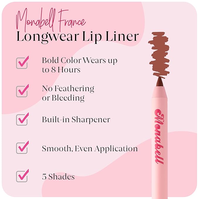Pumpkin Spice Lip Liner Pencil for Women - Soft Moisturizing, Creamy Long-Lasting Texture, Smooth Glide & Defined Finish