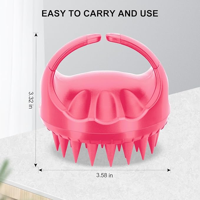 SetSail Hair Scalp Massager Shampoo Brush, Soft Silicone Hair Scalp Scrubber with Ergonomic Handle Dry and Wet Use Hair Scalp Brush for Hair Growth, Dandruff Removal, Blood Circulation for Women Men