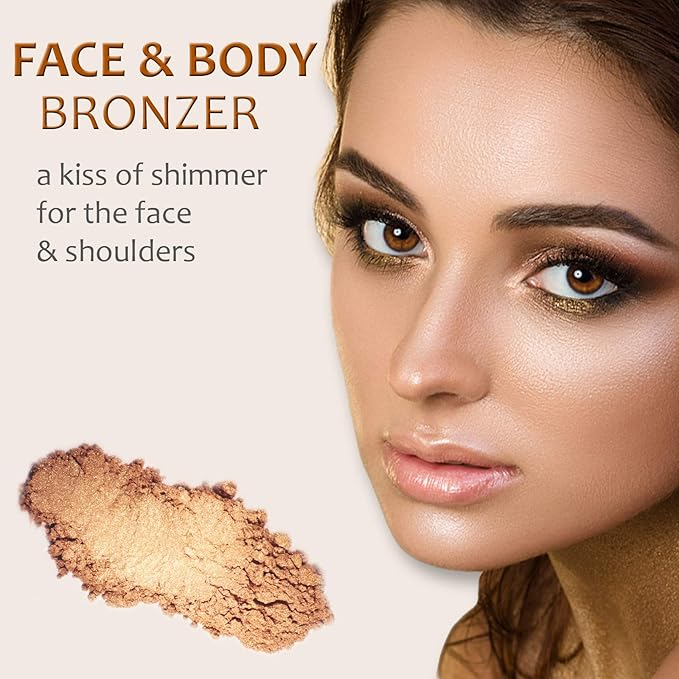 Demure Mineral Make Up Bronzer Powder, Loose Powder Makeup, Highlighter Makeup, Contouring Makeup, Professional Makeup, Cruelty Free Makeup, Face & Body Bronzer By Demure - 2g