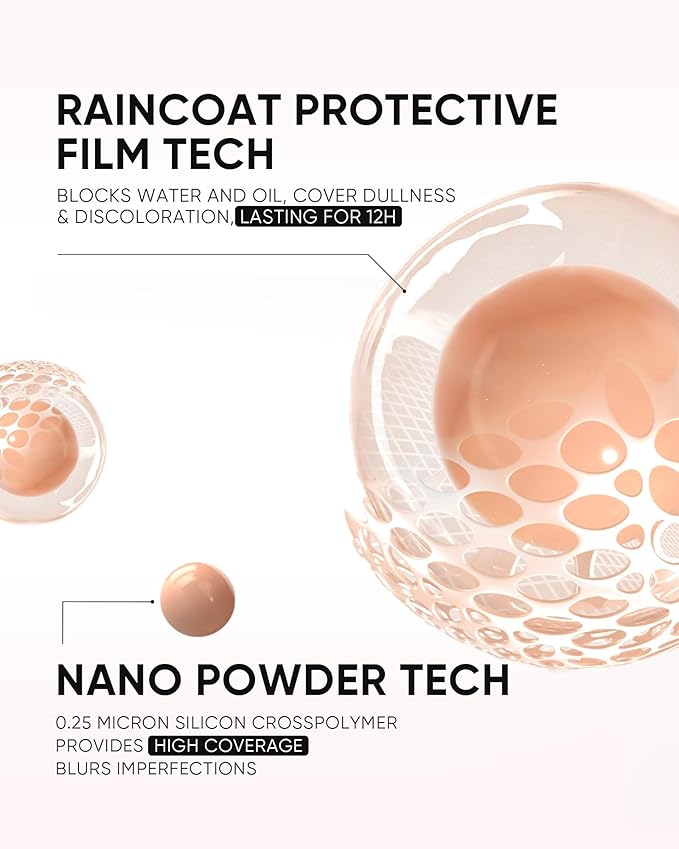 Full Coverage Cushion Foundation, Weightless, Skin Fit, Satin Glow Finish, Oil-Control Waterproof Foundation, Sweatproof Flawless BB Cream CC Korean Makeup,Tattoo Cover Up, Buildable(#01W WarmVanilla)