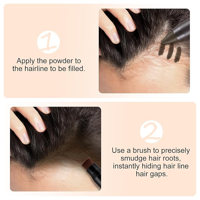 Boobeen Hairline Concealer Stick - Hair Shadow Powder, Waterproof Root Touch-Up to Cover Grey Hair and Conceal Hair Loss & Thinning