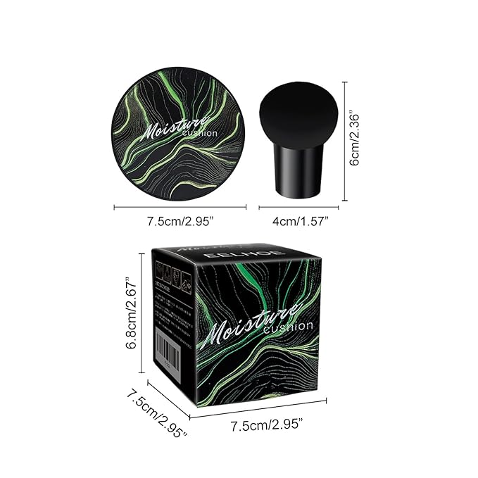 Mushroom Air Cushion CC Cream，Moisturizing Concealer Foundation, Waterproof, Long-lasting Color, Even Skin Tone, Suitable for All Skin Types（Natural）