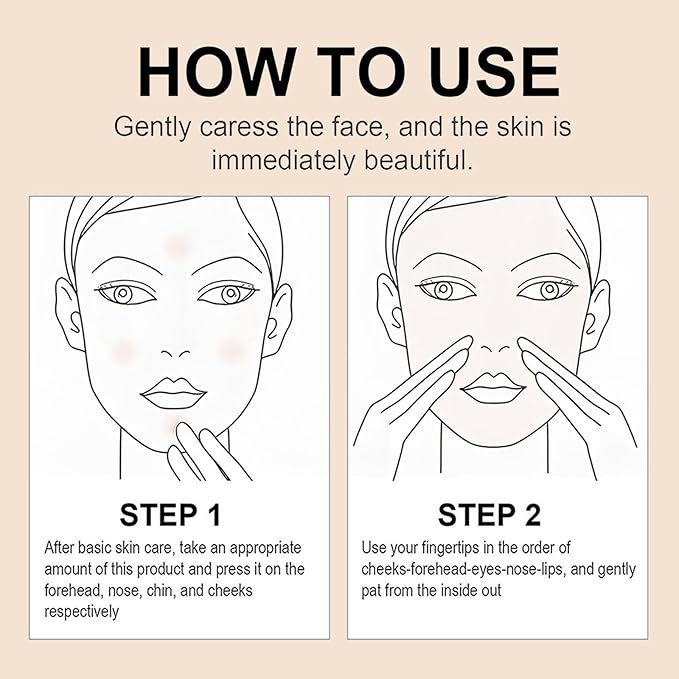 Hydrating CC Cream Foundation with Centella Asiatica Multi-Purpose Pre-makeup Primer Moisturizing Facial Concealer Sunscreen Full-Coverage CC Cream with SPF 25 (02)