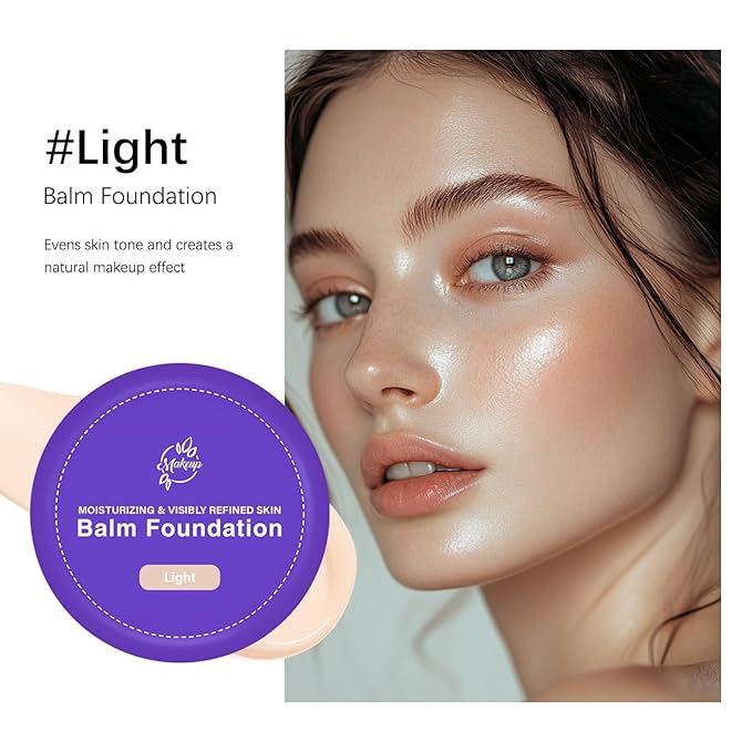 Balm Foundation | Age-Defying Hydrating Cushion Foundation for Mature Skin, Medium Buildable Coverage & Satin Glow Finish Makeup, Blurs Fine Lines, Smooths Texture (light)