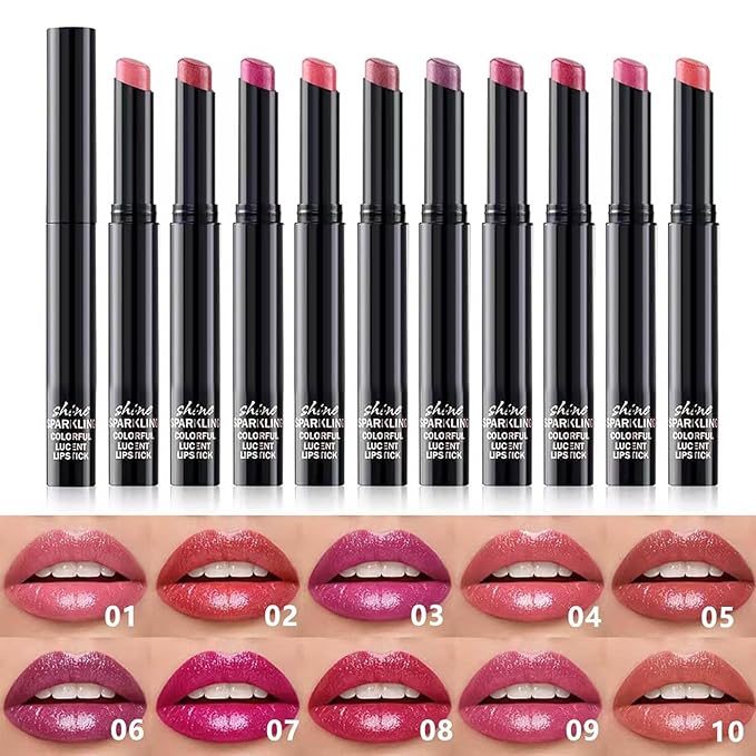 Youthful Red Lipstick For Women Matte Nude Glitter Highly Pigmented Moisturizing Lip stick Hypoallergenic Waterproof Long Lasting Lipsticks Quick Makeup Lightweight Portable # 04
