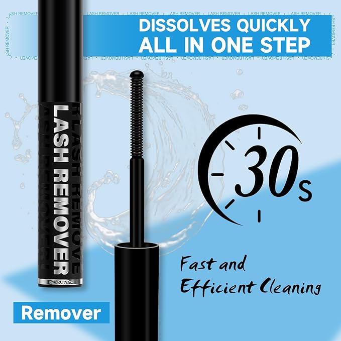 KEVKEV Lash Remover For Lash Extensions 5ml Lash Cluster Remover Oil Texture Lash Remover Gentle Quick Removal,No Residue,Clear Lash Glue Remover DIY Lash Extension Remover at Home