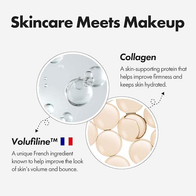 Blanc Cover Cream Stick V White - Korean Color-Changing Foundation Stick with Volufiline - Medium to Full Coverage Dewy Finish Base Makeup - Dual-Ended with Detachable Brush (204 Tan)