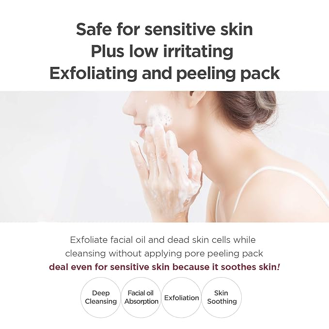 MANYO Deep Pore Cleansing Soda Foam, Gentle Face Wash, Hydrating Face Wash with Green Tea, Pore Cleaner, Facial Cleanser, Korean Skin Care, 5.0 fl oz (150ml)