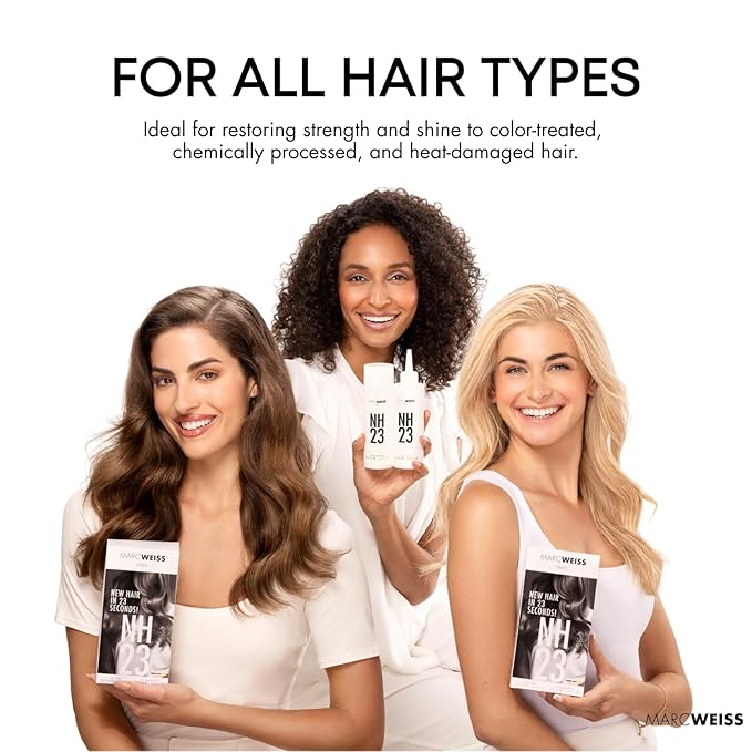 Marc Weiss NH23 IQ Care Rapid Hair Repair Treatment (6.8 fl oz) | Restores Shine, Strength & Smoothness | Results in Just 23 Seconds | Lightweight, Color-Safe Deep Repair for All Hair Types