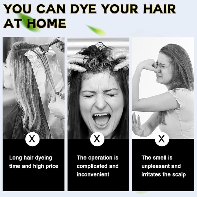 IIIMEIDU Hair Dye Shampoo 3 in 1 for Gray Hair, Herbal Ingredients Shampoo Hair Dye for Women Men, Grey Coverage 500ml 1