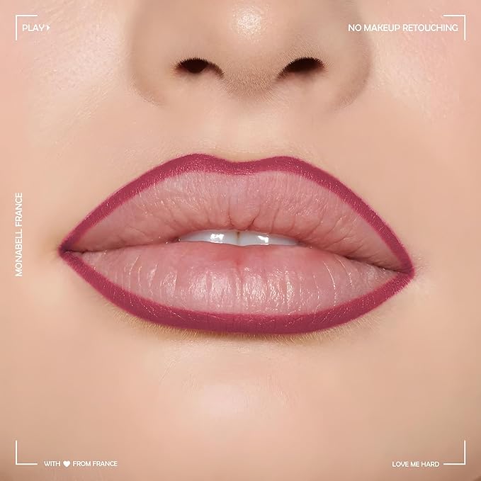 Love Me Hard Lip Liner Pencil for Women - Soft Moisturizing, Creamy Long-Lasting Texture, Smooth Glide & Defined Finish