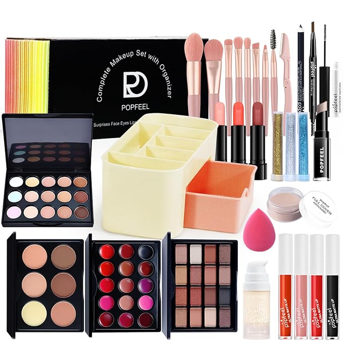 Makeup Kit for Women Full Kit, All in One Makeup Gift Set, Make-up Sets with Eyeshadow Blush Concealer Palette Lipstick Mascara Eyebrow Pencil Makeup Box, Multi-purpose Beauty Cosmetic Set
