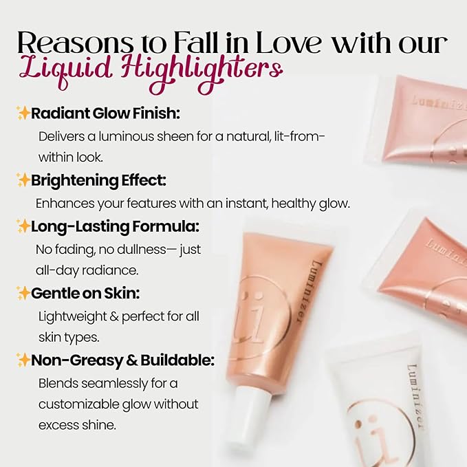 M2U NYC Liquid Highlighter Makeup – Lightweight Luminizer for Natural Radiant Glow with Shimmer – Ultra Smooth Hydrating Illuminator, Face, Cheekbone & Body Glow Enhancer Pink Pearl (Futurity)