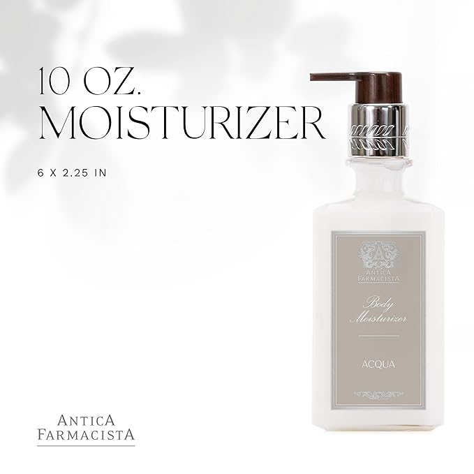 Antica Farmacista Body Moisturizer - Scented Moisturizing Lotion with Aloe Vera, Green Tea & Sweet Almond Oil - Luxury Gift for Any Occasion - Acqua, 10 fl oz