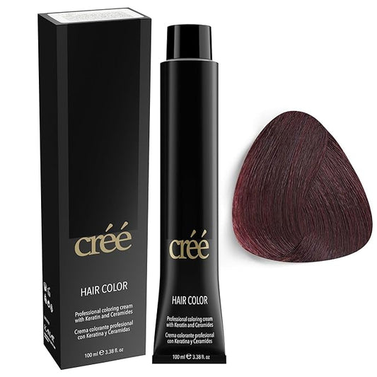 Cree Professional 5.5 - Light Mahogany Brown Permanent Hair Color - Long Lasting, Rich Vibrant - Gray Coverage 100ml - 3.4 fl.oz.