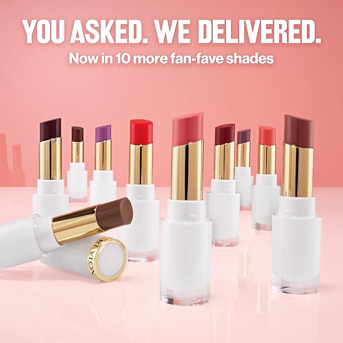 REVLON Super Lustrous Glass Shine Balm, Hydrating Tinted Lipstick, Sheer, Glossy Shiny Finish, 010 Spiced Wine, 0.11 oz