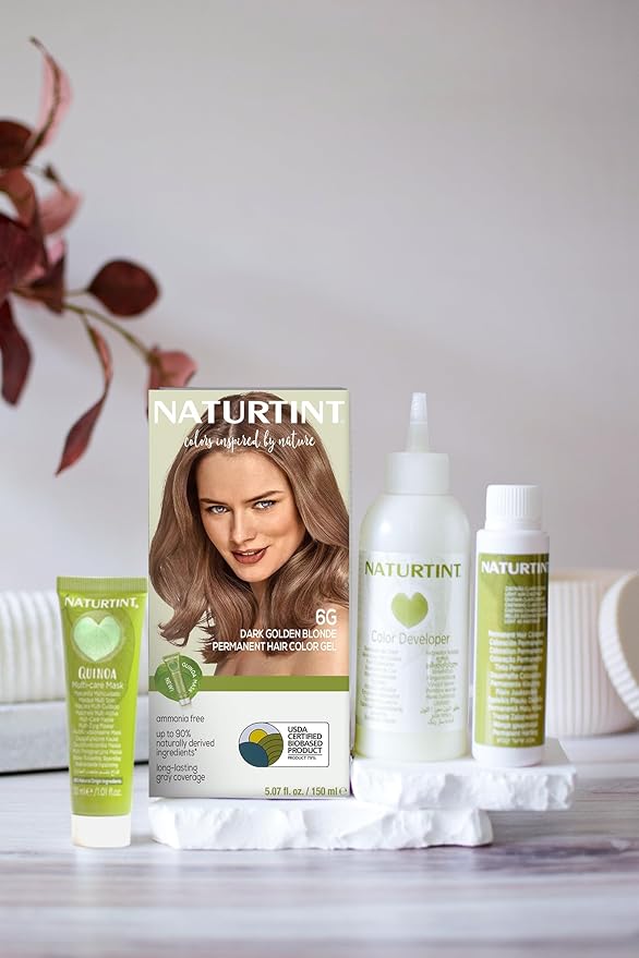 Naturtint 6G Dark Golden Blonde Permanent Hair Color (Pack of 6), Ammonia Free, Vegan, Cruelty Free, up to 100% Gray Coverage, Long Lasting Results (Packaging may vary)