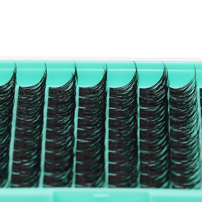 Bodermincer Lash Clusters D Curl Black/Brown/Colored Lashes 10-12-14/12-14-16/16-18-20mm Mixed Lash Clusters Kit For Beginner (Y01# 14-16-18mm Mixed)