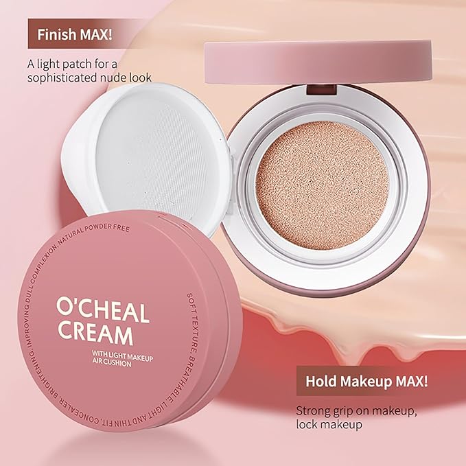 O'CHEAL CC Cream Cushion Foundation Long Lasting Moisturizing Concealer BB Cream For Face Makeup NATURAL