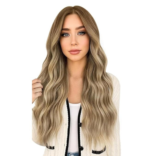 Full Shine U Tip Hair Extensions Human Hair Color 6/60/6 Balayage Brown and Blonde Ktip Human Hair Extensions 14 Inch Prebonded Extensions Real Remy Hair 40 Grams Natural Hair