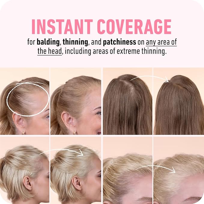 BOLDIFY Hairline Powder (LARGE, 10g) - Root Touch Up Hair Color for Gray Coverage - Bald Spot Concealing Hair Powder for Women & Men - 24-Hour Stain-Proof - Medium Blonde