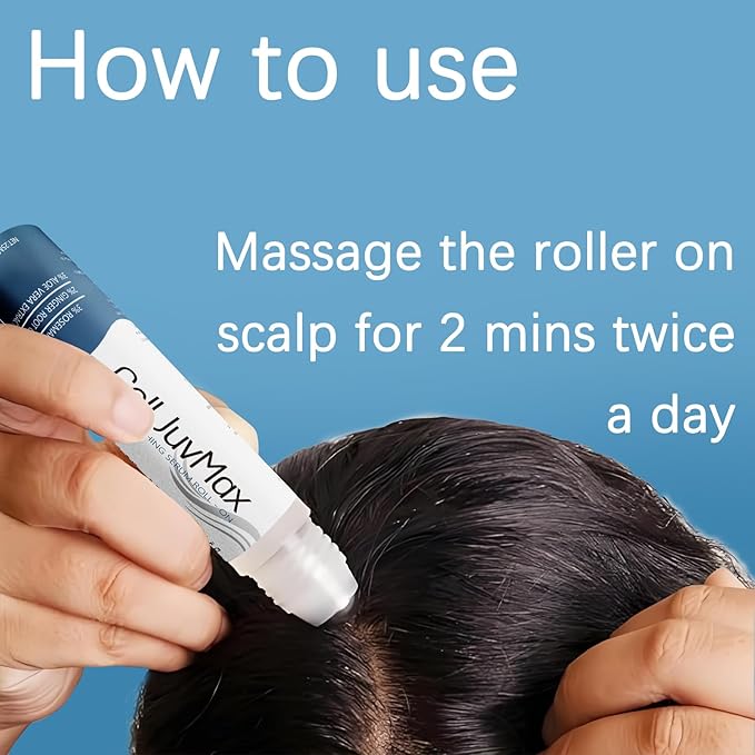 Hair Growth Serum Roll On – Rosemary & Peptide Formula for Thicker Hair, Fast-Absorbing & Non-Greasy, Advanced Follicle Support 0.85 Fl Oz (1 Pcs)