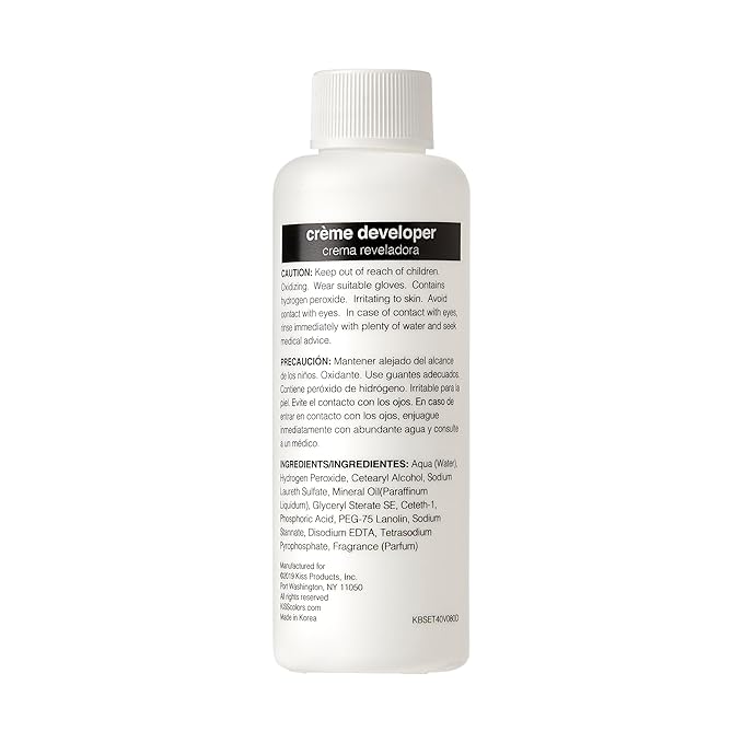 KISS Lift Up Complete Hair Bleach & Icy Silver Toner Kit, Gentle Conditioning Formula that Reduces Brassiness, Complete 6-Pc DIY Bleach Kit, ICE