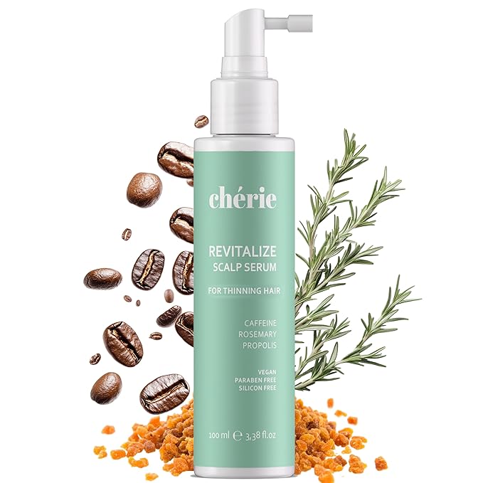 Hair Growth Serum for Scalp with Caffeine and Peptides, Lightweight Formula for Women with, Peptide Scalp Serum Nourishes Roots, Supports Thicker Fuller Strands, and Reduce Visible hair Loss- 3.38 oz