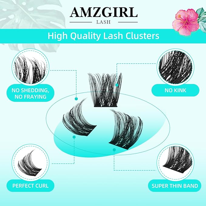 Lash Clusters Wet Look 140Pcs Fluffy Eyelash Cluster Ultra-Thin Lash Band Eyelashes Extensions Spiky Anime Wide Span Lashes(Sunflower,D-12mm)