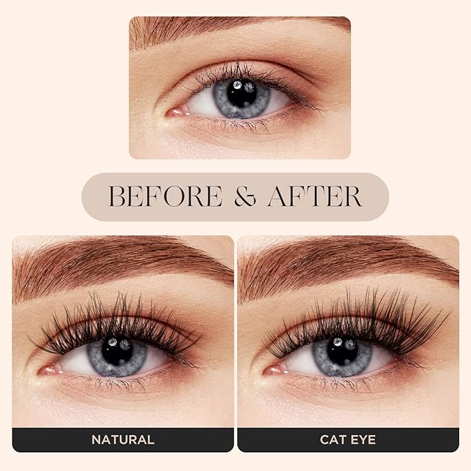 PopUp Lash Clusters 144 Pcs Cluster Lashes DIY Cluster Eyelash Extensions Mega Volume Reusable Individual Lashes Cluster Volume Look Super Thin Band & Soft(D10)