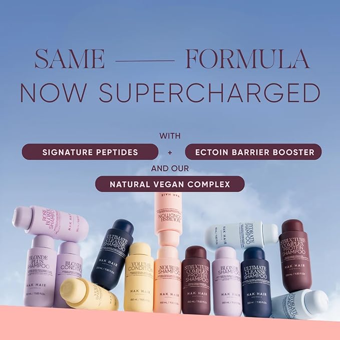 NAK Signature Hydrate Shampoo 350ml - Moisturizing Sulfate-Free Cleanser- Hydrates, Restores & Smooths Color-Treated Hair with Coconut Oil & Peptides - Vegan & Cruelty-Free
