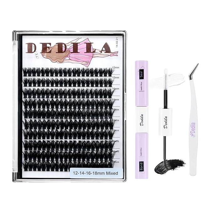 8-22mm to Choose 20D/40D/60D/80D/100D Individual False Eyelashes Makeup Cluster Eyelashes Thickness 0.07mm D Curl Natural long Black Soft 3D Eye Lashes Extensions (60D-12-14-16-18MM Kit)