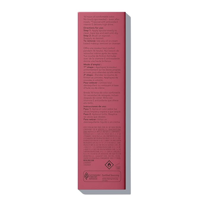 Revlon Liquid Lipstick with Clear Lip Gloss, ColorStay Overtime Lipcolor, Dual Ended with Vitamin E, 005 Infinite Raspberry, 0.07 Fl Oz