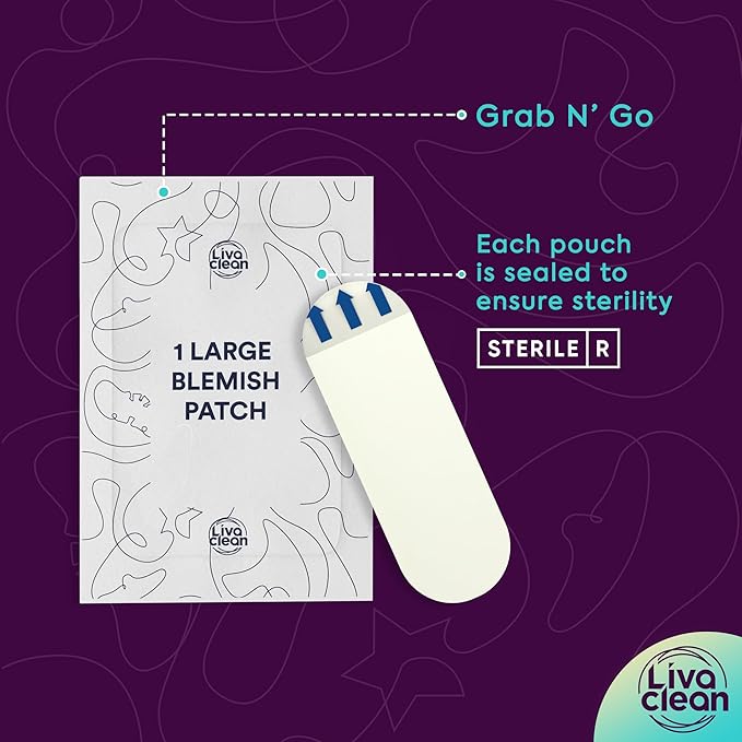 50CT Large Pimple Patches for Face Nose Spots Pores - XL Blemish Patches Acne Patch for Chin Forehead Body - Hydrocolloid Bandages for Acne - Big Clear Zit Stickers Large Hydrocolloid Patch Strips