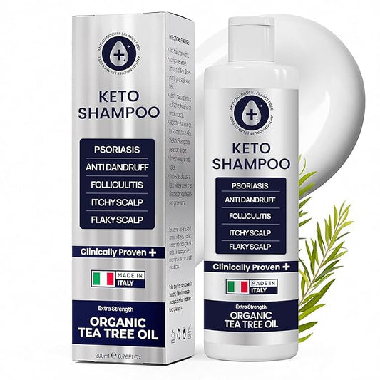 Flakes Shampoo Anti Dandruff - Medicated shampoo for Dandruff, Psoriasis, Seborrheic Dermatitis & Folliculitis Treatment - Anti Fungal Solution for Itchy, Flaky & Dry Scalp - 200ml