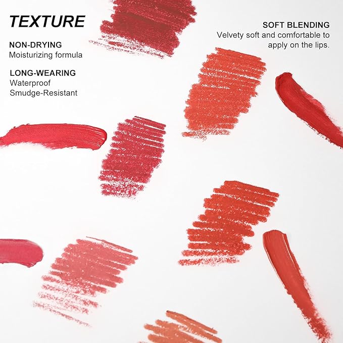 YOUNG VISION 6 Colors Matte Lipstick & Lip liner Combo Set, Matte Lip Makeup Srt - Durable, Waterproof, Long Wear, Cruelty Free for Girls, Women, Beginners Teenagers