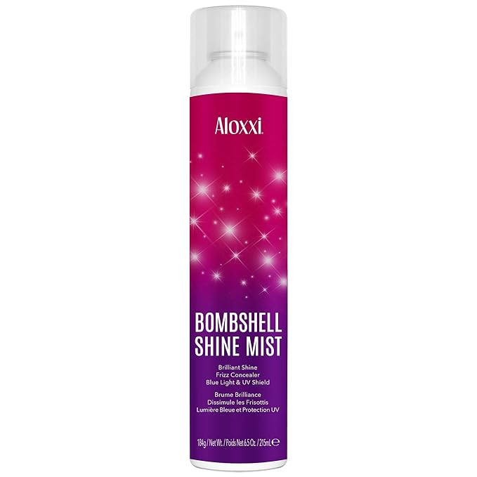 ALOXXI Bombshell Shine Mist Weightless Finishing Spray for Brilliant Shine Frizz Control and UV Protection, 6.5 Oz