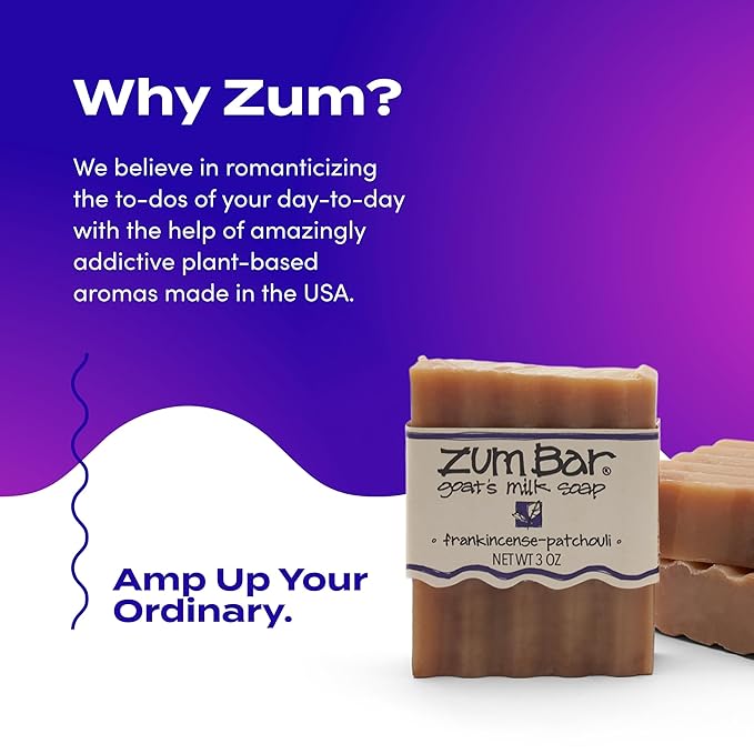 Zum Indigo Wild Goat's Milk Soap Bar - Bar Soap for Hands & Body Made with Essential Oils - 3 oz - Sweet Blends (3 Pack)