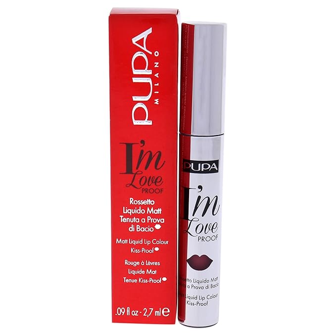 Pupa Milano I Am Love Proof Matt Liquid Lip Color - Gives Super-Intense Colour - Offers A Matte, Velvety Effect - Ultra-Comfortable Texture Adheres Perfectly To Lips - 006 Vintage Rose - 0.09 OZ