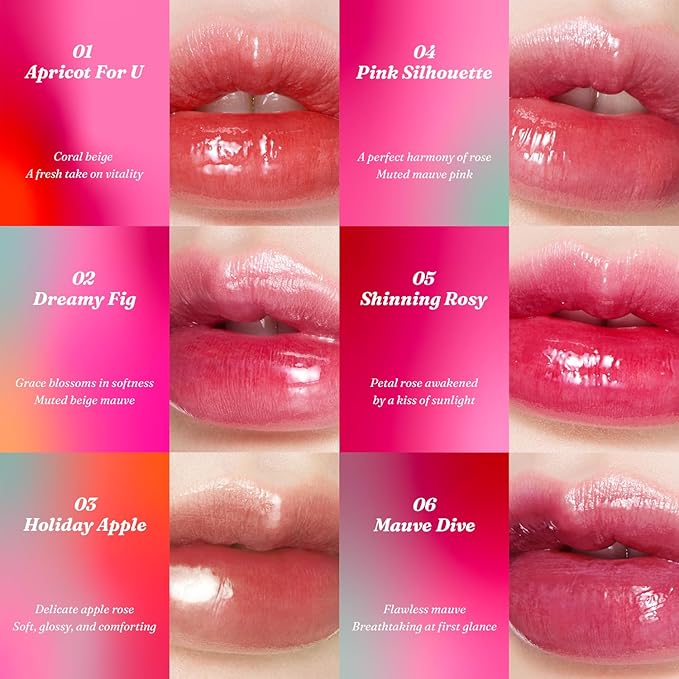Hyper Dewy Lip Tint - Ultra-Glossy Hypoallergenic Cruelty-Free Lightweight Travel Friendly Korean Lipstick with Antioxidant Protection & Plumping Effect - #06 Mauve Dive