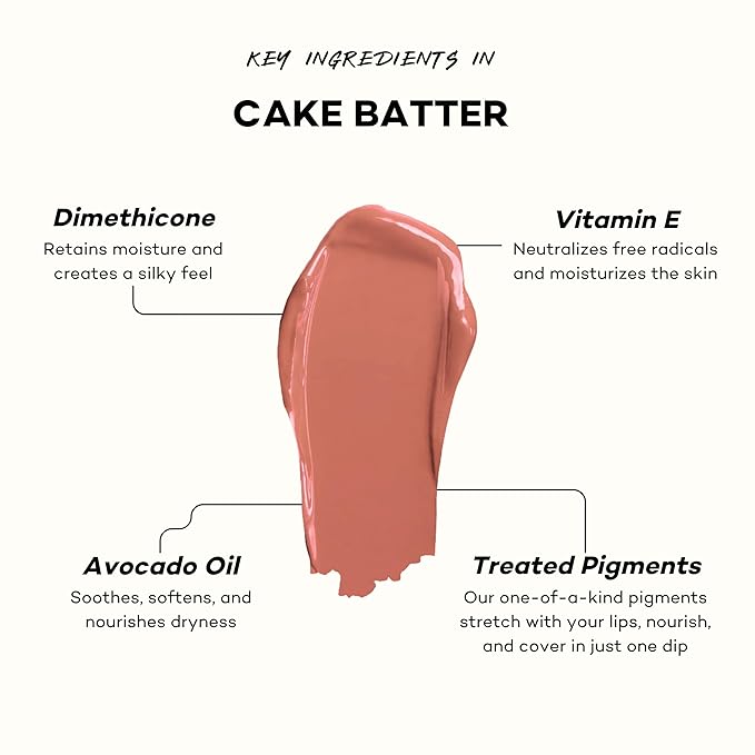 Pound Cake Cake Batter Liquid Lipstick – Long-Lasting, Semi-Matte Liquid Lipstick – Hydrating, High-Pigment Lip Stain with Avocado Oil – Shades for All Skin Tones – 0.13 oz, (Gingerbread)