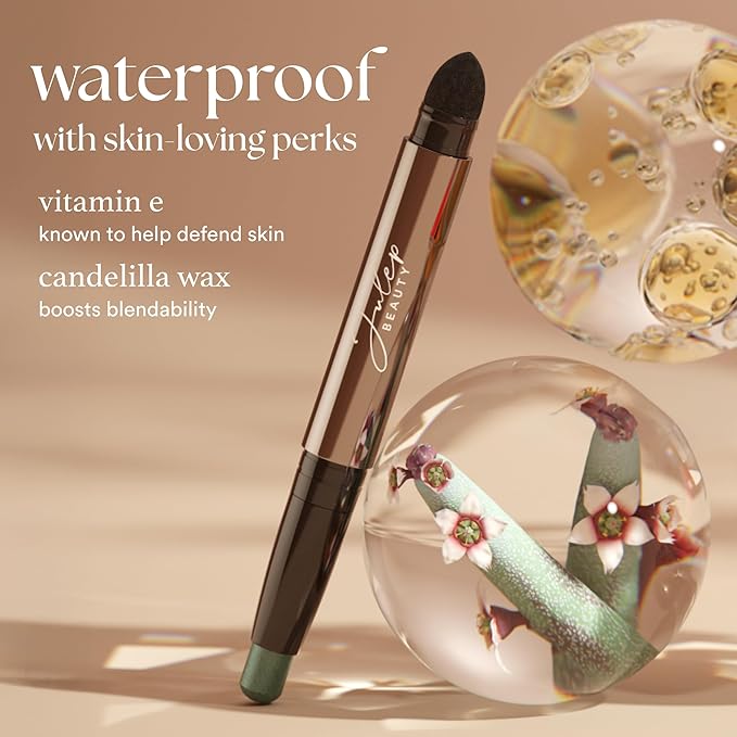 Julep Eyeshadow 101 Cream-to-Powder Waterproof Shadow Stick – Mink Mauve Shimmer – Long-Lasting, Crease-Proof, Muted Mauve Shimmer Eyeshadow with Built-in Smudger