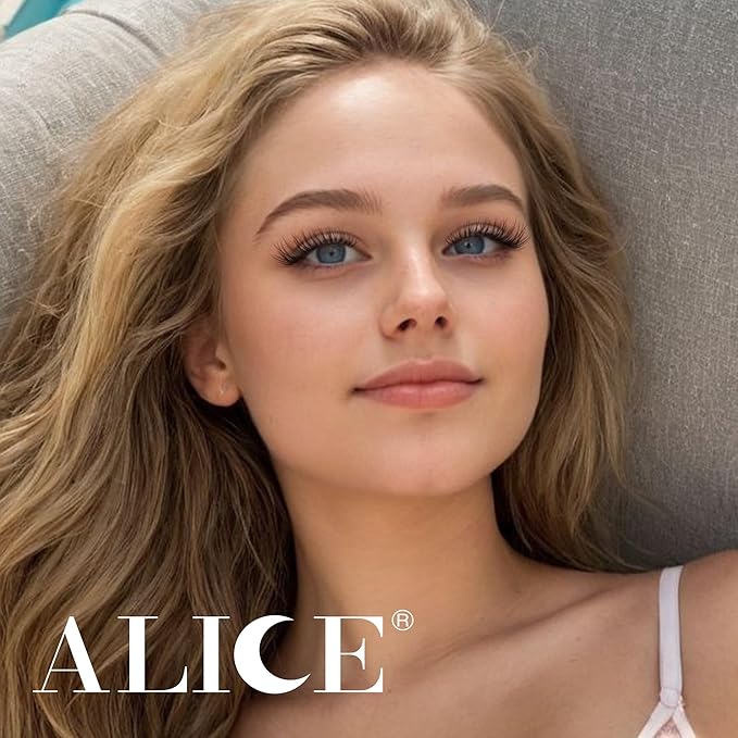 ALICE Natural Lash Extensions Kit Invisible Band Lash Clusters Kit Wispy10-14mm Eyelash Extensions C-Curly Individual Cluster Lashes Kit with Lash Remover DIY at Home